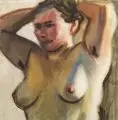 Curt Querner, Herta, Um 1963, Aquarell