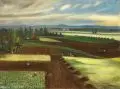 Werner Hofmann, Herbstl[iche]. Landschaft, Öl und Tempera in Lasurmalerei auf Leinwand