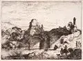 Das Thor auf der verfallenen Brücke by gen. Dietricy Christian Wilhelm Ernst Dietrich, Radierungen, offered Jun 2022