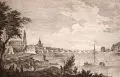 G. Paris, Vue de Dresde, Radierung auf Bütten mit Wasserzeichen "IV" (2