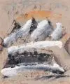 Hermann Bachmann, Wir haben viel zu wenig Zeit für uns, Aquarelle und Deckfarben auf Japan auf Leinwand