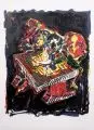 Jörg Immendorff, Rimbaudflieger, 1997, Farbserigrafie in fünf Farben auf "ZERKALL"-Bütten
