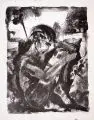 Gudrun Trendafilov, Kauernde, Lithografien auf dünnem Karton