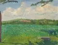 Richard Dreher, Sommerlandschaft mit Feldern bei Dresden, Um 1902, Öl auf Leinwand