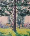 Wilhelm Schulze-Rose, Morgenstimmung im Park. Wohl 1920er/1930er Jahre, Öl auf Leinwand