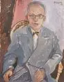 Erhard Hippold, Porträt eines Dirigenten, 1959, Öl auf Hartfaser