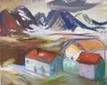 Joseph Loher, Landschaft im Voralpenland. Wohl 1930er Jahre, Öl auf Leinwand