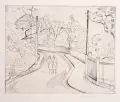 Bernhard Kretzschmar, Bergstraße (Straße in Lößnitz mit zwei Mädchen)