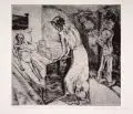 Lea Grundig, Das sterbende Kind, 1935, Radierung mit Plattenton auf Bütten
