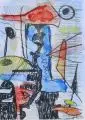 Veit Hofmann, Drei Druckgrafiken. 1988/2000/2001, Radierung / Lithografie und Linolschnitt, jeweils koloriert