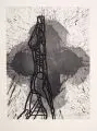 Michael Morgner, Schreitender Mann, 1982, Aquatintaradierung auf Bütten
