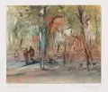 Richard Pusch, Im Walde, Aquarell und Tusche