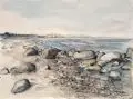 Kurt Schuster, Binz auf Rügen, Aquarelle über Federzeichnungen in Tusche