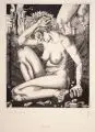 Baldwin Zettl, Die Einsame (Sommer), 1985, Kupferstich auf Bütten