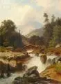Heinrich Eduard Heyn, Alpenbach mit Hütte, Wohl 1888, Öl auf Leinwand
