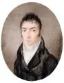 Johannes Matthias Weixelbaum, Bildnis eines Grafen von Stadl, Um 1830, Gouache auf Elfenbein im Oval