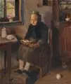 Sophie Doerr, Schwälmer Bäuerin in Andacht. Zwischen 1903– 1935, Öl auf Leinwand