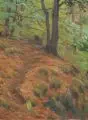 Waldstück. Wohl Anfang 20. Jh by Osmar Schindler, Öl auf Malpappe, offered Dec 2021