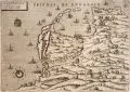 Donato Bertelli, Tripoli de Barbaria, 1567, Kupferstich auf Bütten auf Untersatzpapier