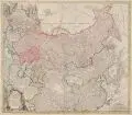 Homanns Erben, Imperii Russici et Tartariae universae tam majoris et Asiaticae quam minoris et Europae Tabula., 1739, Kupferstich, grenz- und flächenkoloriert, auf Bütten