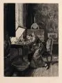 Paul Adolphe Rajon, Der Radierer, 1869, Radierung auf festem, chamoisfarbenen Bütten nach Ernest Meissonier