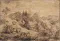 Wilhelm Claudius, Verschiedene sächsische Zeichner, Zwölf Landschafts-, Natur-und Figurenstudien. Um 1827– 1889, Bleistiftzeichnungen und eine Kohlestiftzeichnung