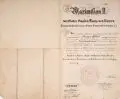 Maximilian II., König von Bayern, Oberlieutenants-Patent für Lorenz Albert by Maximilian Ii. Joseph von Bayern, 1859, Doppelblatt, mehrfach gefaltet, offered Dec 2021