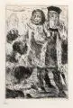 Lovis Corinth, Kaiser Maximilian, Weislingen und die Nürnberger Kaufleute, 1920, Radierung auf handgeschöpftem Bütten