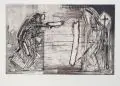 Steffen Volmer, Der große Angriff bringt Klärung, 1983, Aquatintaradierung