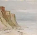 Arno Drescher, Steilküste auf Rügen. Späte 1930er Jahre, Öl auf Malpappe