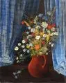 Willy Illmer, Feldblumen, 1947, Öl auf Hartfaser