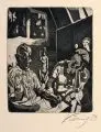 Hans Körnig, Selbst mit Frau, 1953, Aquatintaradierung auf festem Papier