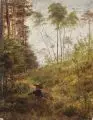 Carl Bertling, Am Waldrand (spielendes Kind), 1884, Öl auf Holz