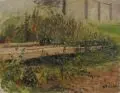 Waldweg. Wohl um 1890 by Albert Heinrich Brendel, Öl auf Papier, offered Jun 2021