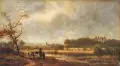 Adolf Stademann, Herbstliche Landschaft. 1880er Jahre, Öl auf Holz