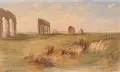 Ferdinand Bellermann, Campagne di Roma, Aquarell über Blei