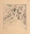 August Leopold Venus, Leopold August Venus (nach Adrian Ludwig Richter?), Rast unter dem Blätterdach. Wohl 3. Viertel 19. Jh, Bleistiftzeichnung auf chamoisfarbenem Papier