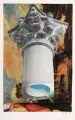 Willy Wolff, Korinthisches Kapitell, 1978, Collage (farbige Papiere) auf Untersatzkarton montiert