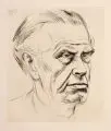 Otto Dix, Dresdner Radierer?, Portrait Otto Dix. Wohl 1950er Jahre