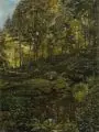 Georg Siebert, Waldbach II, 1958, Öl auf leinwandkaschierter Sperrholzplatte