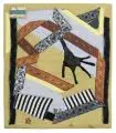 Anneliese Kühl, Kinderhilfe, 2000, Collage (verschiedene Textilien und Garne)