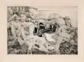 Gerenot Richter, Strandläufer I, 1976, Kaltnadelradierung auf festem Papier