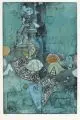 Yoshi Takahashi, Stillleben, 1985, Farbaquatinta