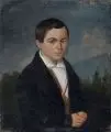 W. Oelbke, Knabenbildnis, 1849, Öl auf Leinwand
