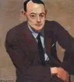 Richard Sander, Herrenporträt, 1932, Öl auf Rupfen