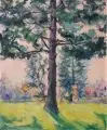 Wilhelm Schulze-Rose, Morgenstimmung im Park. Wohl 1920er/1930er Jahre, Öl auf Leinwand
