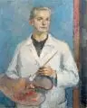 Rudolf Kleemann, Selbstbildnis, 1962, Öl auf Leinwand
