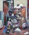 Silvio Zesch, Der Maltisch (im Atelier), 2009, Öl auf Leinwand