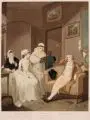 Louis Darcis, Extravagance and Dissipation, Farbaquatinten. "The Effects of Extravagance & Idleness" und "The Fruits of early Industry & Oeconemy" vollflächig auf Untersatzkarton kaschiert