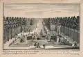 Karl Remshard, Prospect u. Perspectiv der großen Cascade in Nymphenburg, roth, schwarz u. weißen Marmor, samt anhang deß Canals zu end des gartens, Um 1717, Kupferstich nach einer Zeichnung von Mathias Diesel